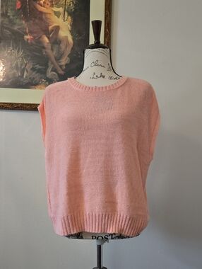 Wonderly Soft Peach Crewneck Knit Pullover